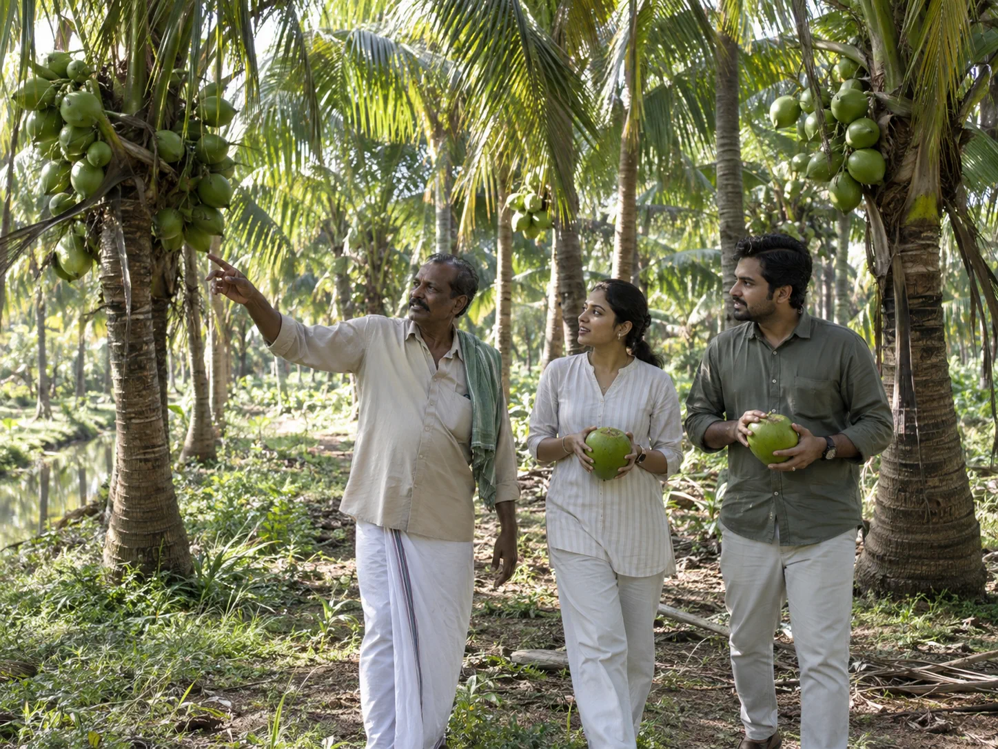 Where our journey began — the coconut farm