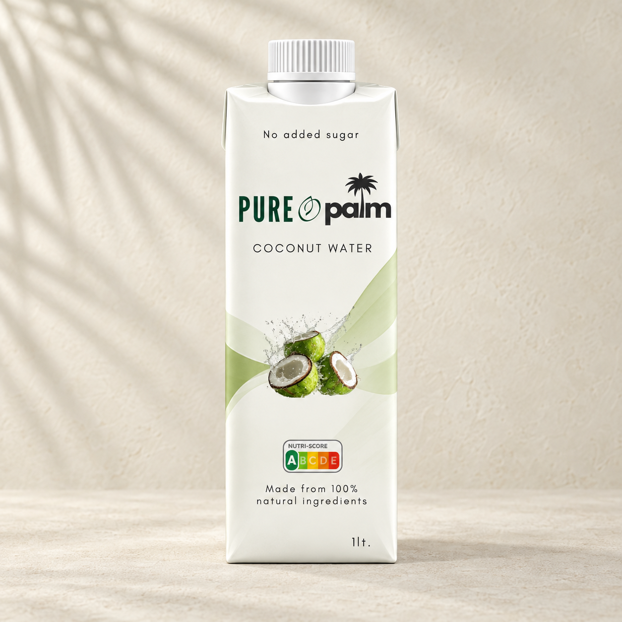 PURE O PALM Coconut Water — 1L Tetra Pak