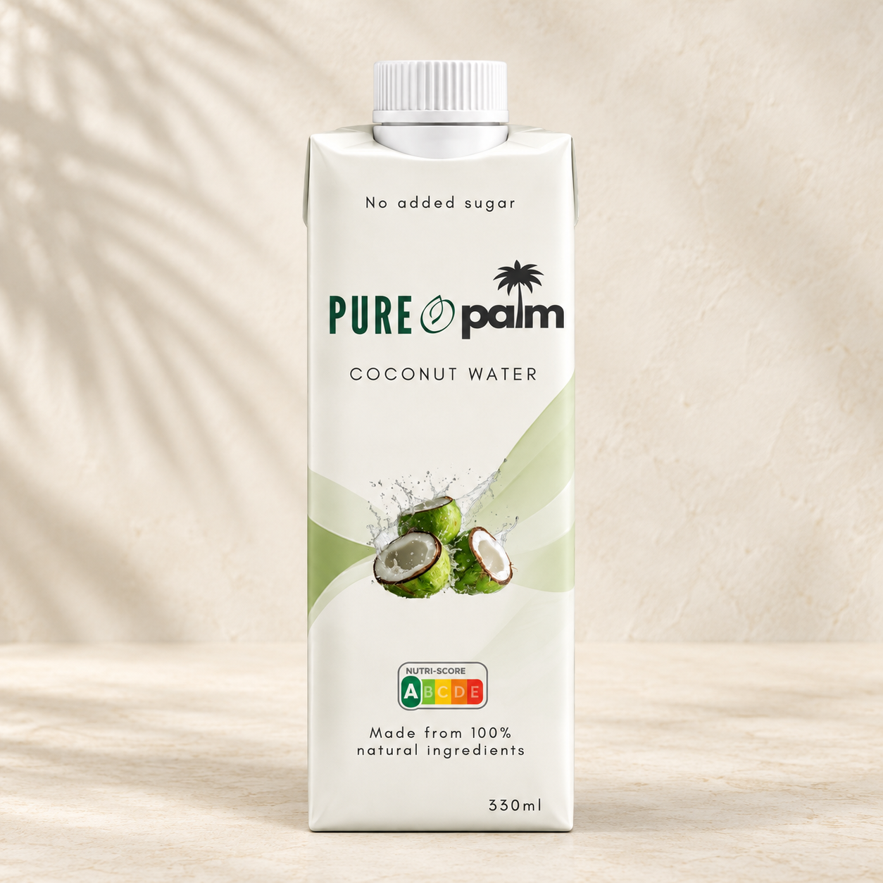 PURE O PALM Coconut Water — 330ml Tetra Pak