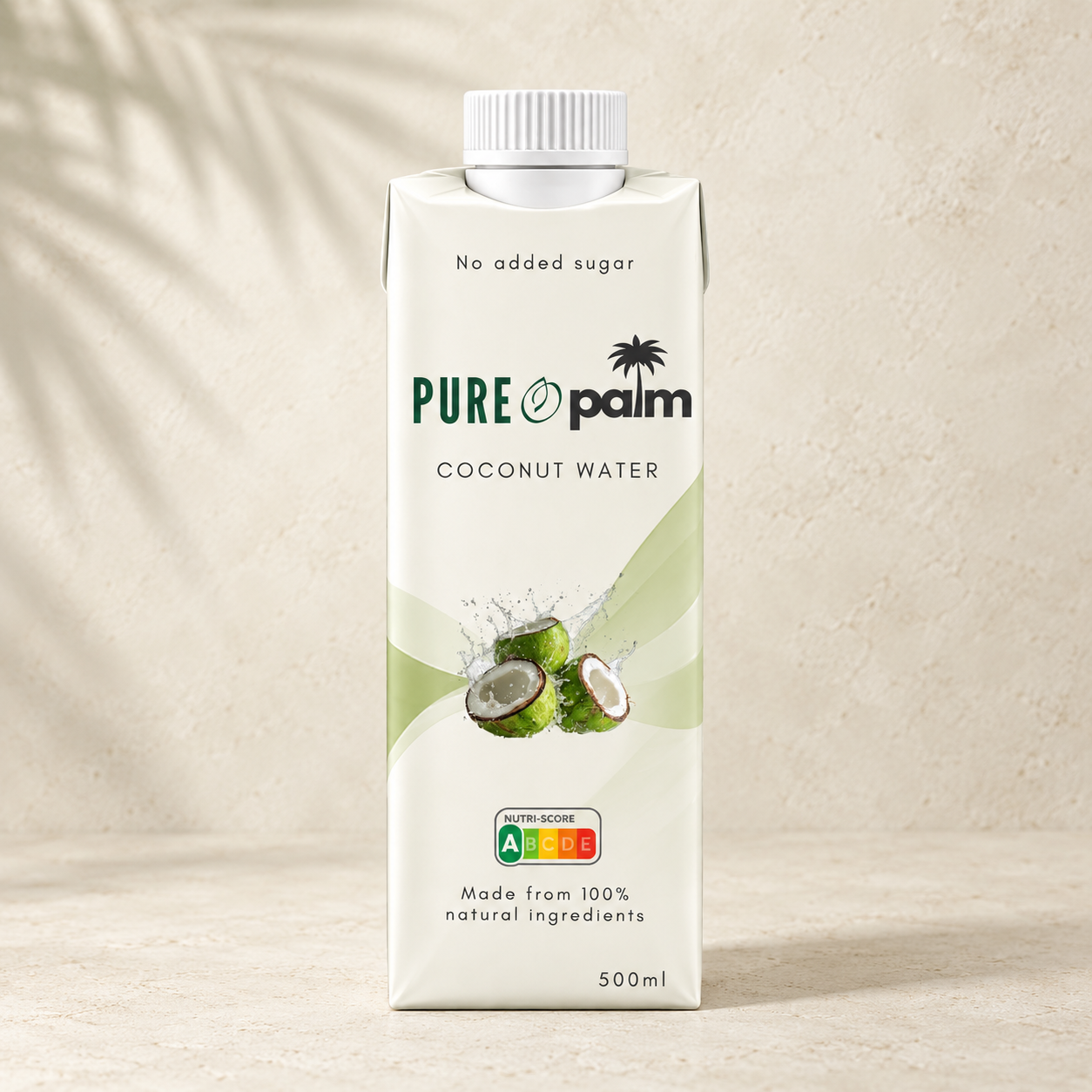 PURE O PALM Coconut Water — 500ml Tetra Pak